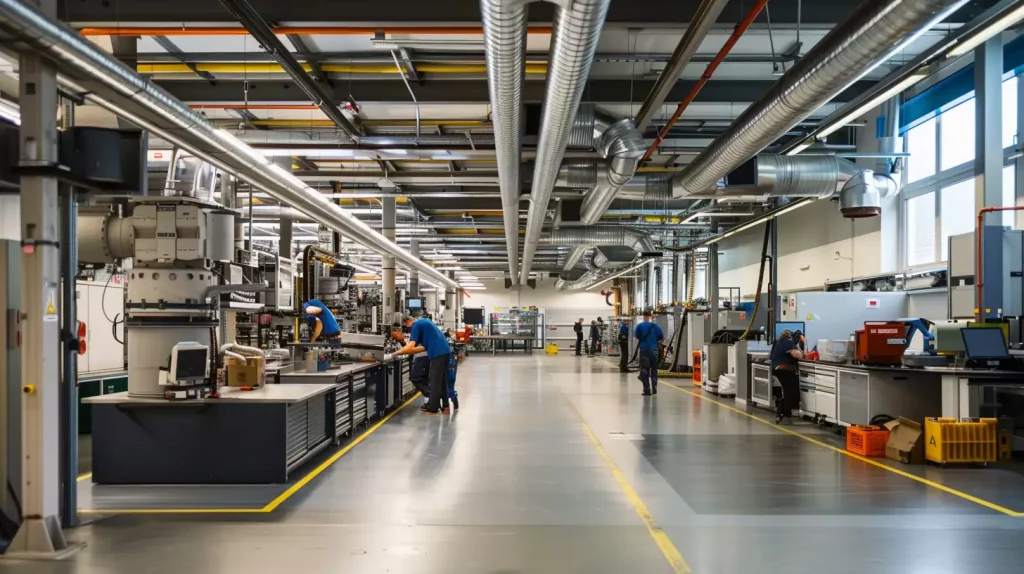 Industrial Workplace in the UK with HCAV Installation.