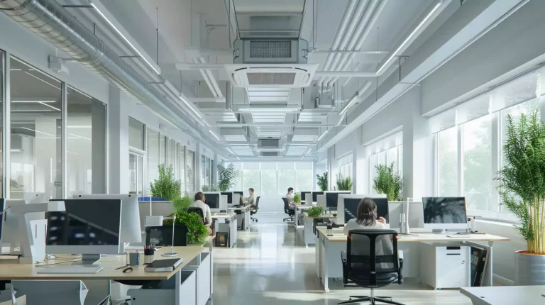Modern Office in the UK, with Air conditioning Installation.